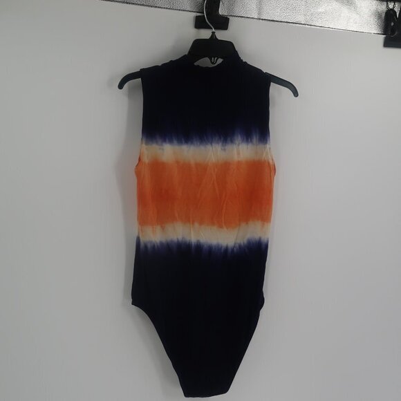 Ninety Percent Blue Orange Tie Dye Style Rita Bodysuit Size Medium - Picture 8 of 8